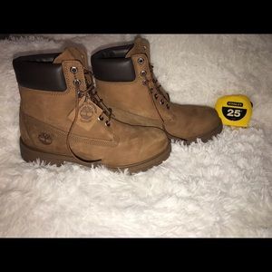 Timberland Premium 6 inch Waterproof Boot Medium Brown Nubuck